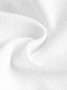 SHEIN MOD Áo khoác và áo lót dành cho xe tăng nữ Bất đối xứng Lộ Lưng Tương phản ren màu trơn Giải trí - trắng - Xem 3