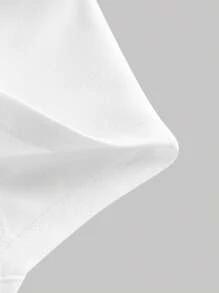 SHEIN MOD Áo khoác và áo lót dành cho xe tăng nữ Bất đối xứng Lộ Lưng Tương phản ren màu trơn Giải trí - trắng - Xem 4