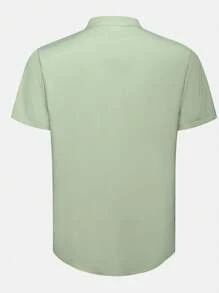 Men Solid Popover Shirt, Breathable,Antibacterial - Green - View 2