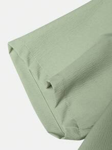 Men Solid Popover Shirt, Breathable,Antibacterial - Green - View 4