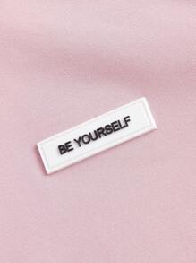 SHEIN ICON 春季服装 3 色半高领拉链纯色修身长袖 T 恤 - 粉色 - 查看 4