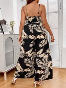 Breezaya Hơn Bản in nhiệt đới Bộ áo liền quần Cami - Nhiều màu - Xem 2