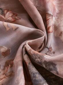 SHEIN MOD Top de tirantes con estampado floral escote drapeado - Multicolor - Ver 4