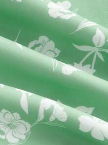 SHEIN MOD Abito con bretelle sottile stampa floreale all over con spalle annodate