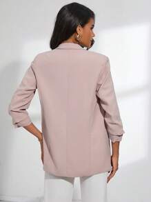 Aveloria Shawl Collar Tailored Blazer - Apricot - View 2