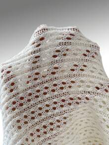 SHEIN LUNE 優雅抽繩 交叉純色女士毛衣連衣裙 - 白色 - 查看 7