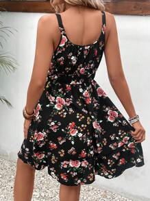 SHEIN VCAY Floral Print Cami Dress - Multicolor - View 2