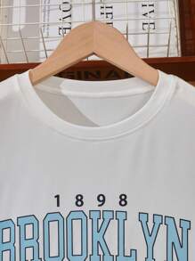 SHEIN Teen Girl Letter Graphic Tee & Sweatpants