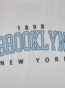 SHEIN Teen Girl Letter Graphic Tee & Sweatpants