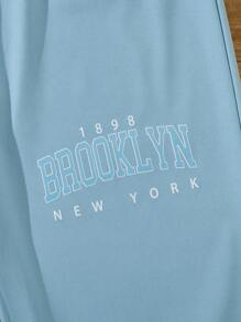 SHEIN Teen Girl Letter Graphic Tee & Sweatpants