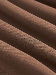 SHEIN EZwear Cowboy Boots Graphic Drop Shoulder Sweatshirt - Coffee Brown - View 3