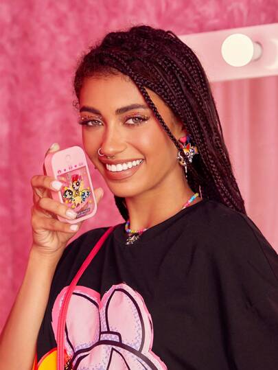 THE POWERPUFF GIRLS X SHEIN 1pc Cartoon Blossom,Bubbles,Buttercup Heart Graphic Portable Spray Bottle, Perfume Bottle, Travel Bottles