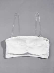 Solid Tube Bralet - White - View 2