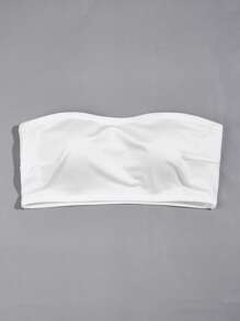 Solid Tube Bralet - White - View 3