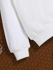 SHEIN Baby Boy Letter Graphic Sweatshirt - White - View 4