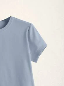 SHEIN BASICS 素色合身T恤