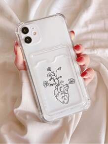 Ốp điện thoại trong suốt in hình trái tim, phiên bản quốc tế, không phải phiên bản nội địa. - Nhiều màu - Xem 1