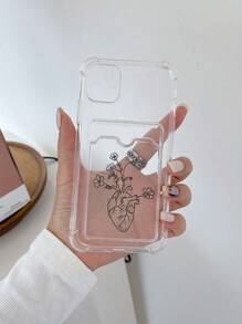 Ốp điện thoại trong suốt in hình trái tim, phiên bản quốc tế, không phải phiên bản nội địa. - Nhiều màu - Xem 2