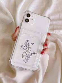 Ốp điện thoại trong suốt in hình trái tim, phiên bản quốc tế, không phải phiên bản nội địa. - Nhiều màu - Xem 3