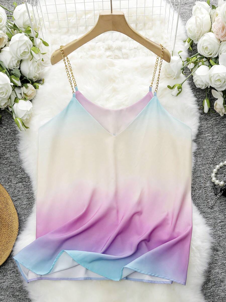 Breezaya Hơn Bóng Chuỗi Dây đeo Cami ngọn - Nhiều màu - Xem 1