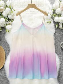 Breezaya Hơn Bóng Chuỗi Dây đeo Cami ngọn - Nhiều màu - Xem 4