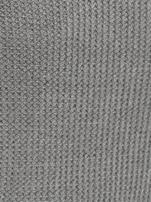 Button Front Waffle Knit Lounge Dress - Dark Grey - View 5