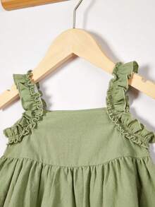 Cozy Pixies Bebé Top peplum ribete con fruncido - verde menta - Ver 4