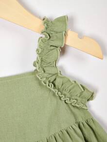 Cozy Pixies Bebé Top peplum ribete con fruncido - verde menta - Ver 5