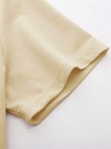 Manfinity Männer Große Größen T-Shirt mit Buchstaben Grafik, - Khaki - Übersicht 3