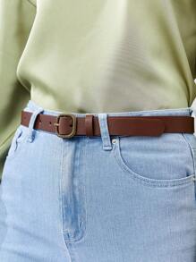 BizChic 1 Thắt lưng thời trang khóa vuông cho nữ cho cuộc sống hàng ngày - màu nâu - Xem 5