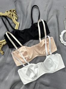 3 piezas Sujetador unicolor con aro - Multicolor - Ver 1