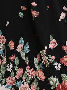 Breezaya Floral Print Tube Dress Maxi Vacation Beach Outfits Women - Black - View 6