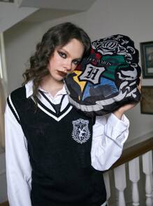 Harry Potter | ROMWE 1 Miếng Đồ họa Chữ cái Gối trang trí , Giải trí Gối ném - Nhiều màu - Xem 2