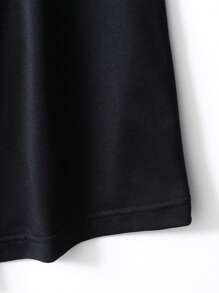 ROMWE MEN Goth Guys Skull & Slogan Graphic Tee