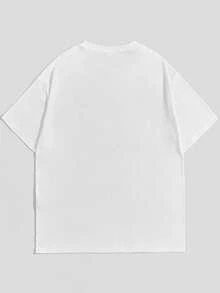 Innervision Hombres Camiseta con estampado de dibujos animados - Blanco - Ver 2