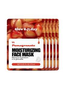 5入組石榴口罩,清新香調水果融合系列,保濕,保濕,抗衰,,舒緩,韓語口罩,適用於女士,男士 - Pomegranate - 查看 7