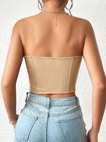 Firerie Top tubo crop unicolor - Albaricoque - Ver 2