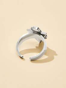 Harry Potter | ROMWE 1入組時尚不銹鋼字母獅子裝飾開口戒指適合女士適用於裝飾用品