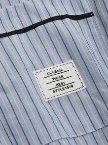 DAZY Striped Contrast Piping PJ Set - Blue - View 9