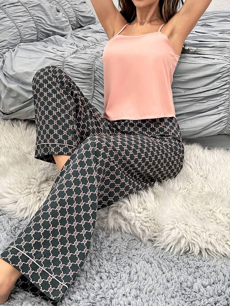 Xa ten Cami ngọn & In Toàn bộ Quần Bộ PJ - Nhiều màu - Xem 3