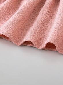 cô gái mười hai Nếp uốn Ống tay áo Xù Hoa Sen Đầm - Bụi hồng - Xem 4