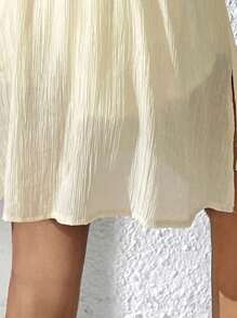 Breezaya 蝙蝠袖腰部抽繩襯衫連衣裙