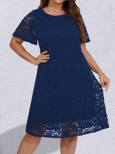 knee length dresses for ladies SHEIN Clasi Rhinestone Detail Mesh Overlay Bodycon Dress | Dress