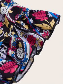 Whitebread In hoa Paisley Viền Ruffle Cổ giả áo tay bướm Áo sơ mi - Nhiều màu - Xem 4