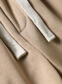 Manfinity RSRT Nam In cây dừa Eo dây rút Quần short - Màu Khaki - Xem 5