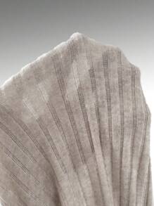 SHEIN LUNE 腰上打結直筒褲 - 杏色 - 查看 3