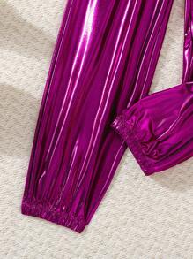 Tween Girl Letter Graphic Tank Top & Trousers - Multicolor - View 7