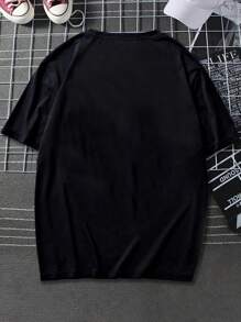 Áo thun & Áo lót Nam Hoạt hình Slogan Giải trí - màu đen - Xem 2