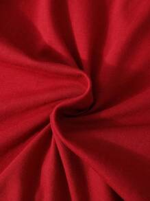 SHEIN Con trai In cây dừa Áo thun Không có vòng cổ - Đỏ - Xem 3