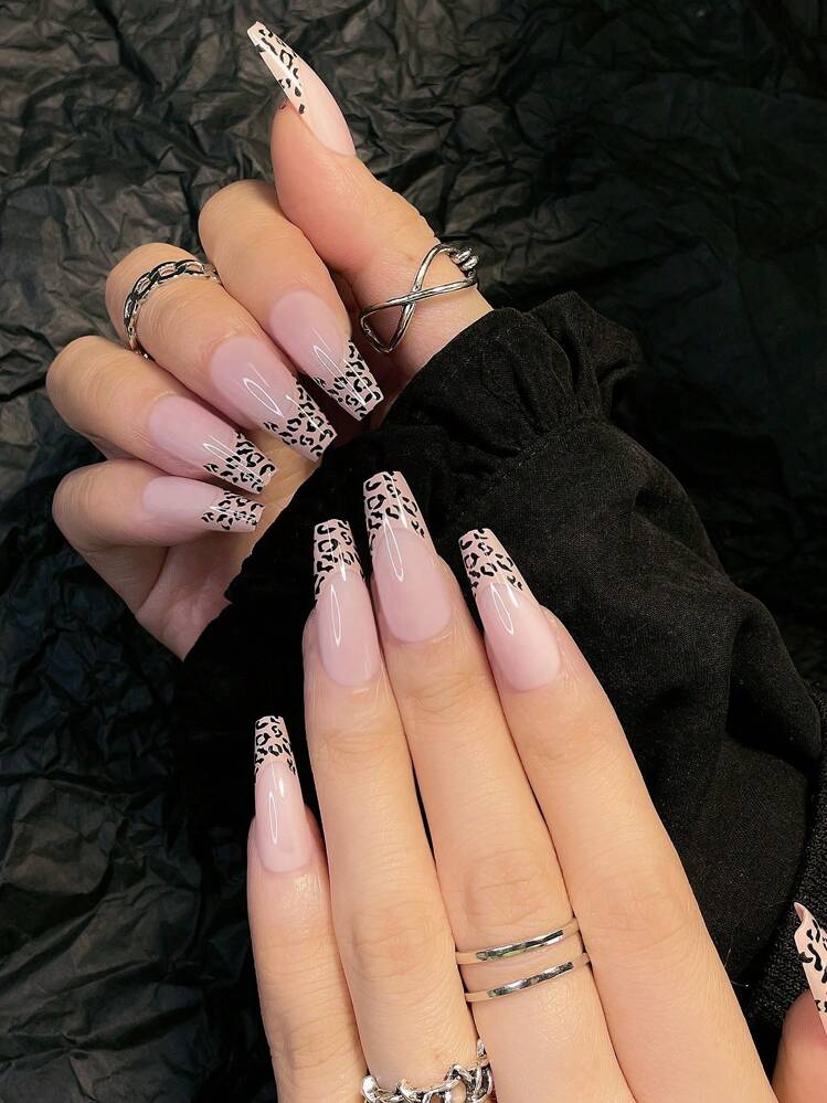 ヒョウ柄 ネイルチップ セット 27ピース | SHEIN JAPAN